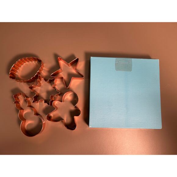 Cookie Dough Cutters Lot, 5 Copper Holiday Themes PLUS Box of 7 Ocean Animals - Picture 5 of 5